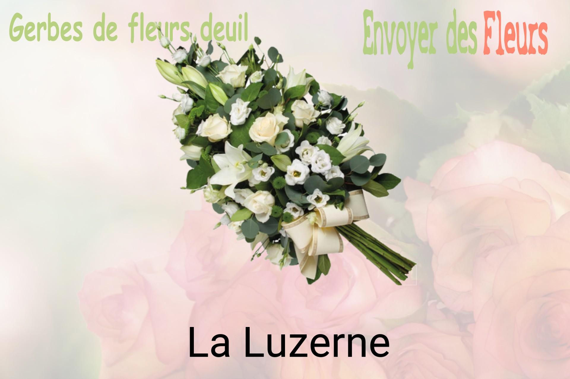 Gerbe de fleurs de deuil livrée à La Luzerne